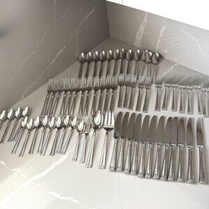 Lenox Esquire Set Of 64 Pieces Flatware 12 Place Settings 18/8 Stainless Steel